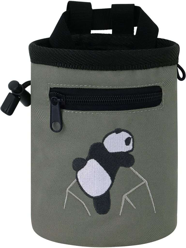 AMC Rock Climbing Panda Design Chalk Bag with Adjustable Belt