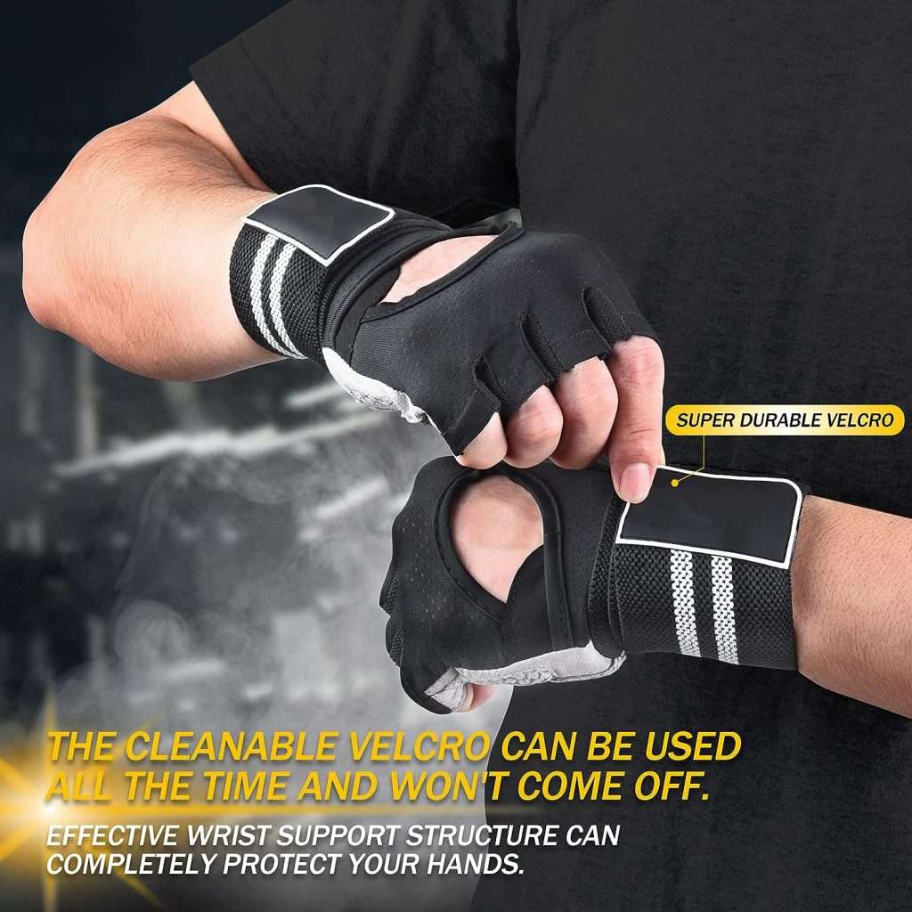 Astaresk Rock-Climber Workout Gloves Weight Lifting Gym Gloves with Wrist Wrap Support for Men Women for Training, Fitness
