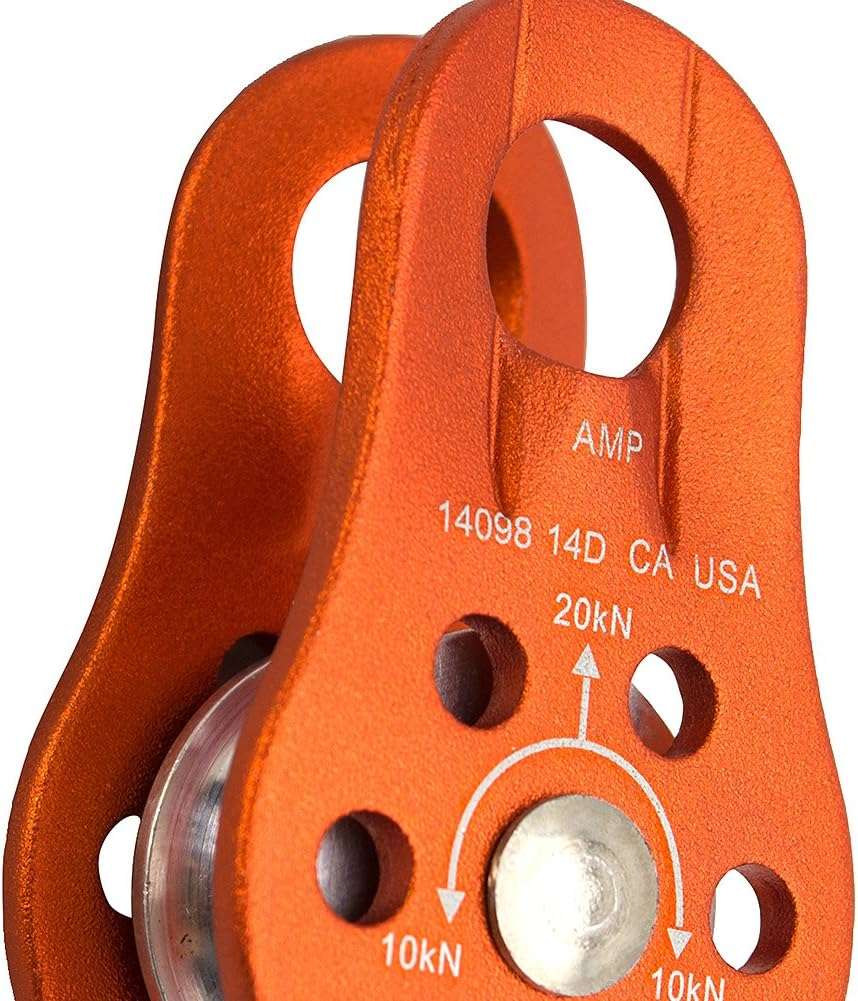 Fusion Climb Nuro Fixed Side Aluminum Pulley Orange 20KN (FP-8149-ORG)