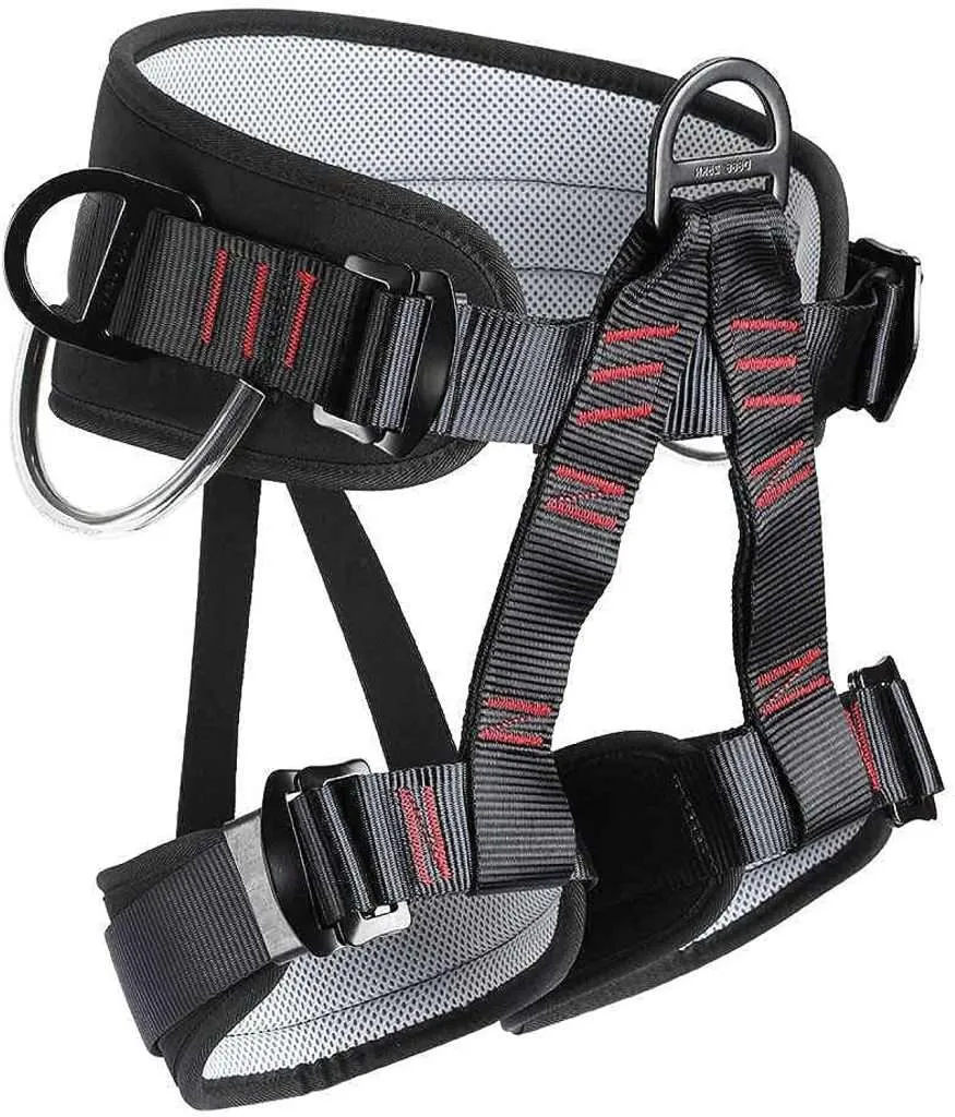 HandAcc Climbing belts, Thicken Professional Half Body Safety Belt Climbing Gear for Mountaineering, Tree Climbing, Fire Rescue, Rappelling and Other Outdoor Adventure Activities