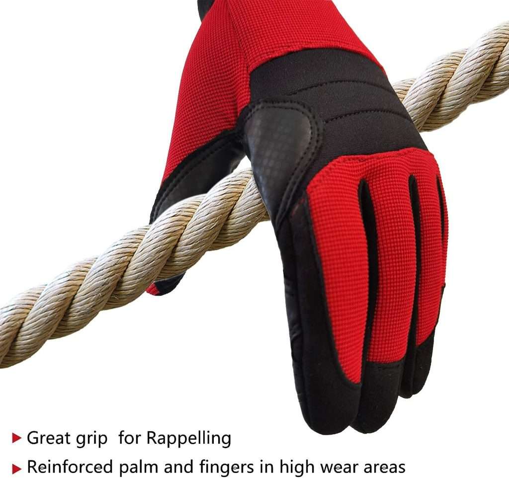 Intra-FIT Climbing Gloves Anti-Slip Durable Rope Gloves, Perfect for Rappelling, Rescue, Rock/Tree/Wall/Mountain Climbing, Adventure, Outdoor Sports Gloves