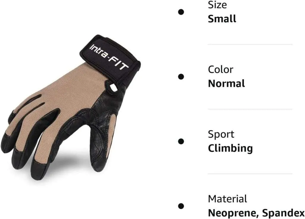 Intra-FIT Climbing Gloves Rope Gloves,Perfect for Rappelling, Rescue, Rock/Tree/Wall/Mountain Climbing, Adventure, Outdoor Sports, Soft, Comfortable,Improved Dexterity, Durable