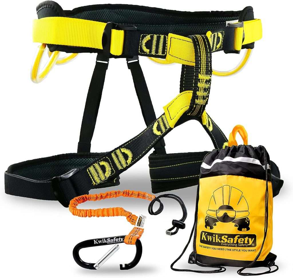 KwikSafety - Charlotte, NC - MANDRILL Climbing Harness [Free Tool Lanyard] 1 Pack, 2 Pack, Bundle, Combo, Kit