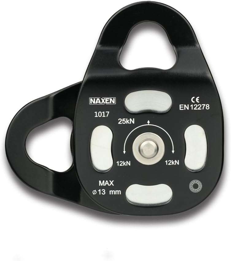 NAXEN CE Certified Climbing Pulley Ball Bearing Pulley Mobile Side Plate Pulley