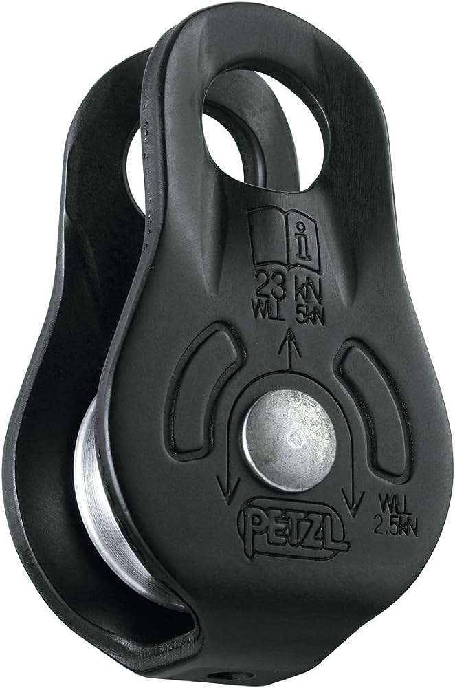 Petzl FIXE Pulley - Versatile Compact Pulley with Fixed Side Plates for Hauling and Rigging