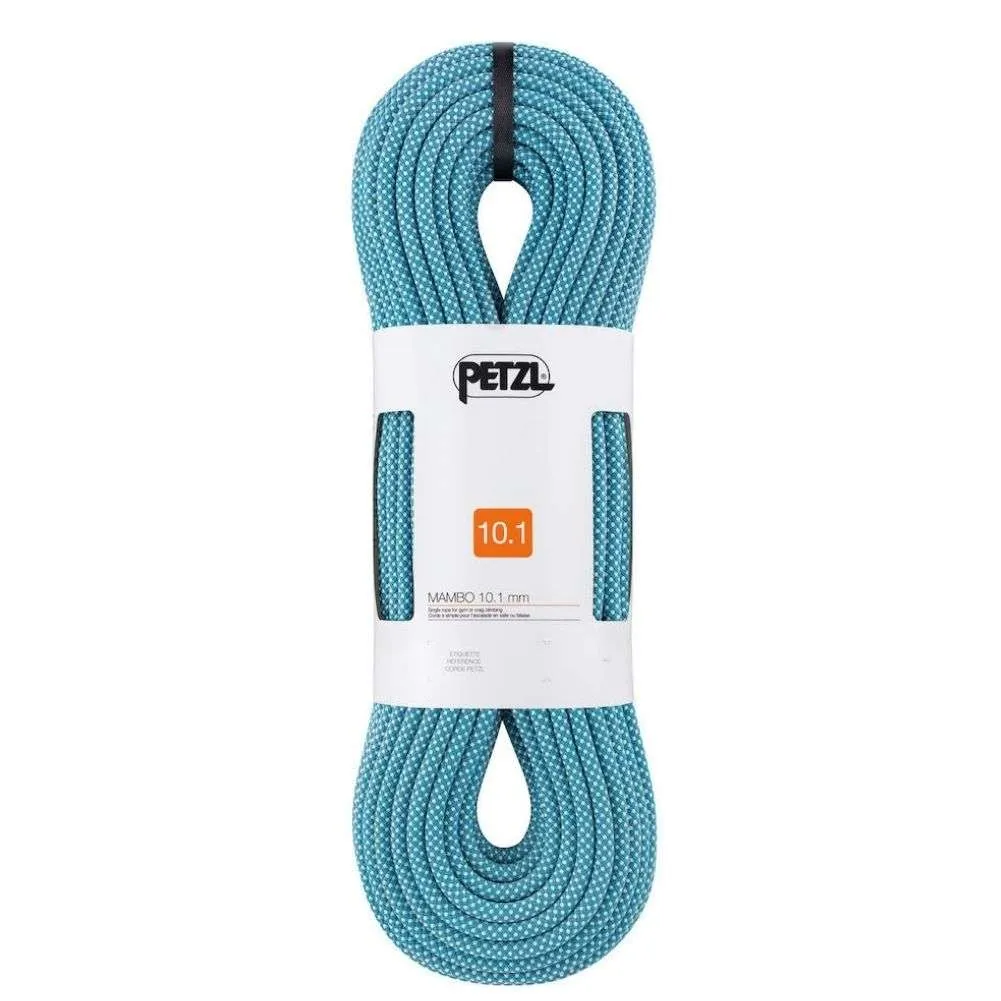 Petzl MAMBO Rope - 10.1 mm Diameter Single Dynamic Rope With Good Grip for Gym or Rock Climbing