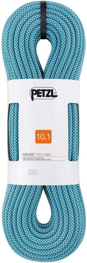 Petzl MAMBO Rope - 10.1 mm Diameter Single Dynamic Rope With Good Grip for Gym or Rock Climbing