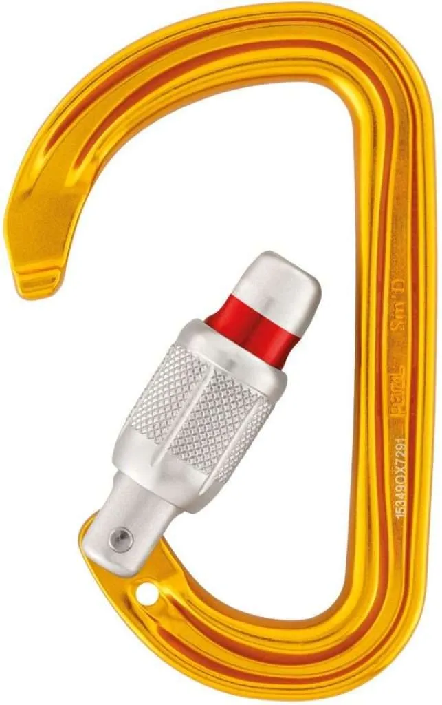 Petzl SMD Carabiner - Versatile, Lightweight, Compact, D-Shaped Locking Carabiner for Rock and Ice Climbing