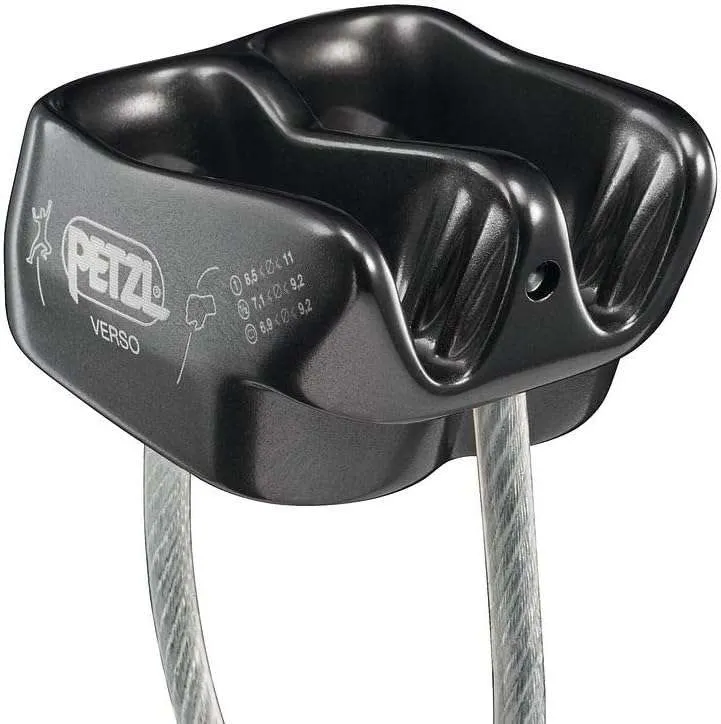 Petzl Verso Belay Device - Compact, Lightweight Belay Device, for One or Two Rope Strands While Climbing or Rappelling