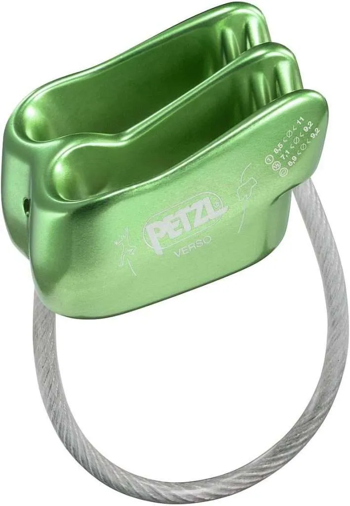 Petzl Verso Belay Device - Compact, Lightweight Belay Device, for One or Two Rope Strands While Climbing or Rappelling