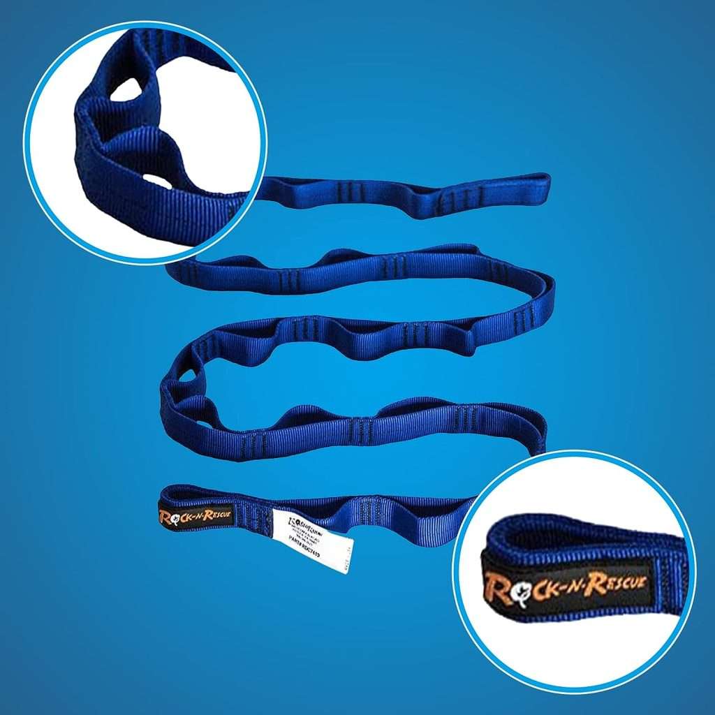 Rock-N-Rescue Daisy Chain - 15.5 kN, Nylon Multi-Loop Sling, Made in USA, Rock Climbing, Firefighter, and Rescue Gear