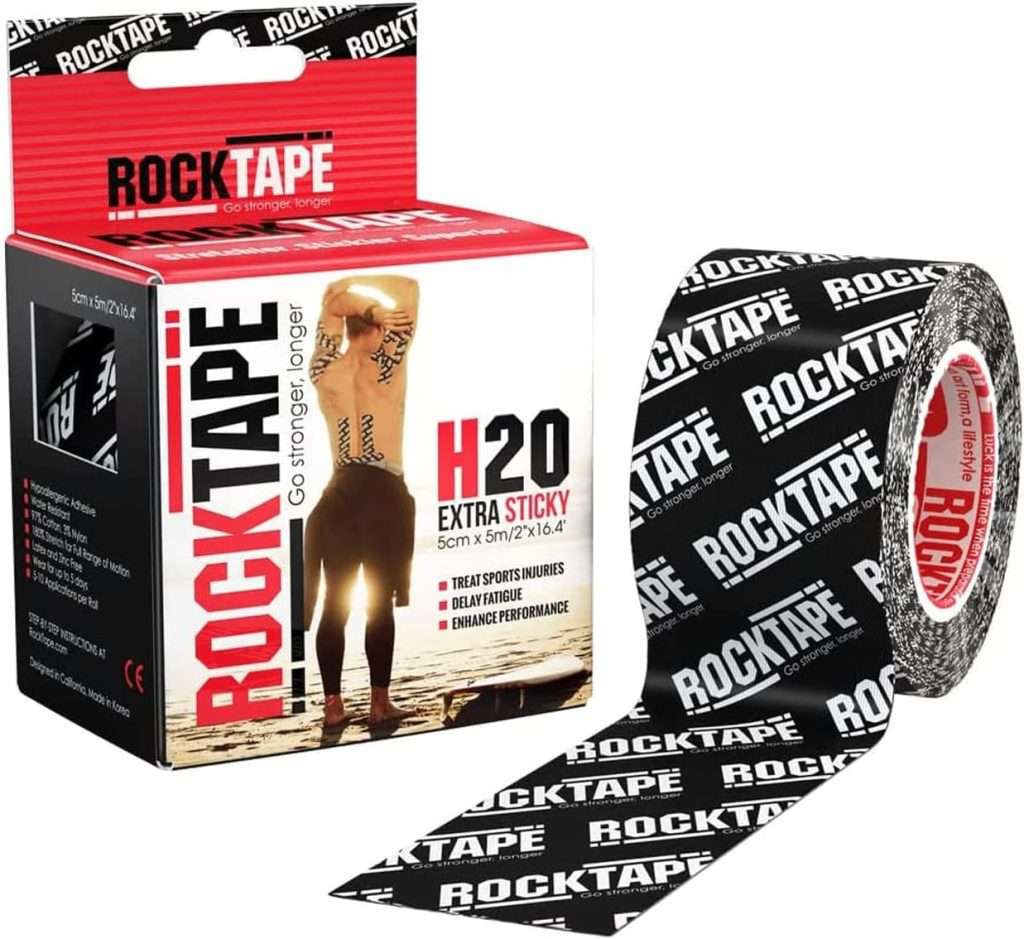 RockTape Extra Sticky 2-Inch Kinesiology Tape (Logo Black)