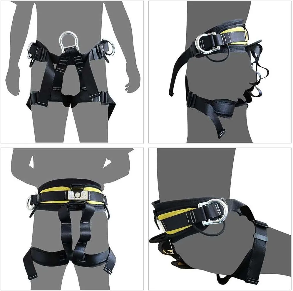 X XBEN Climbing Harness Professional Mountaineering Rock Climbing Harness,Rappelling Safety Harness - Work Safety Belt